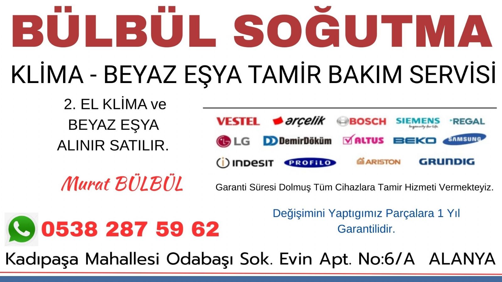 Alanya Buzdolabı Servisi